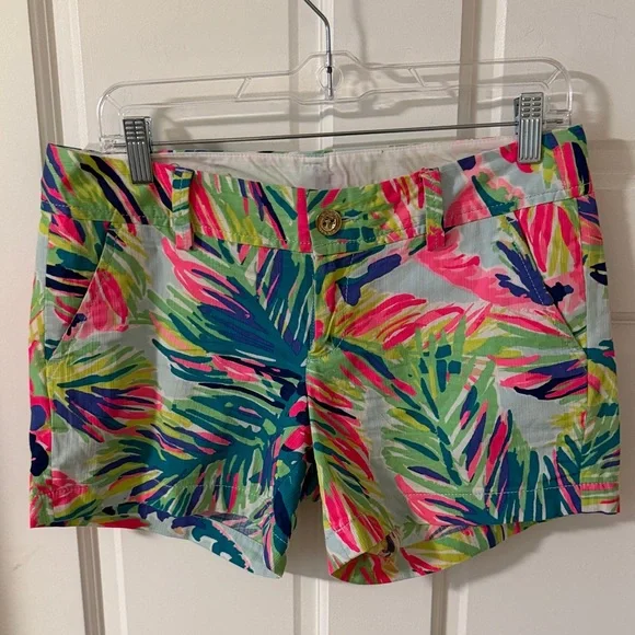 Lilly Pulitzer Callahan Shorts Island Time Tropical Resort Vacation Size 4 - Picture 1 of 6